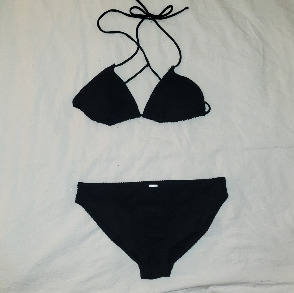 Black Triangle Top String Bikini